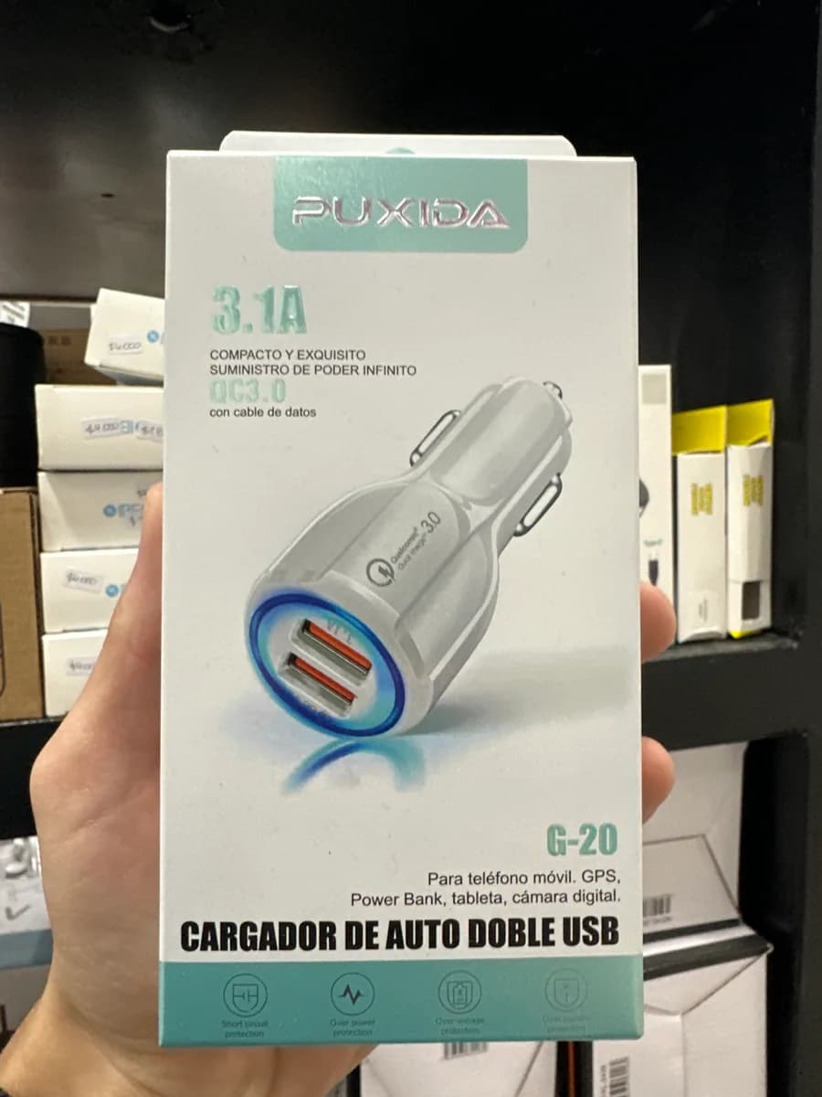 Cargador Auto Doble USB