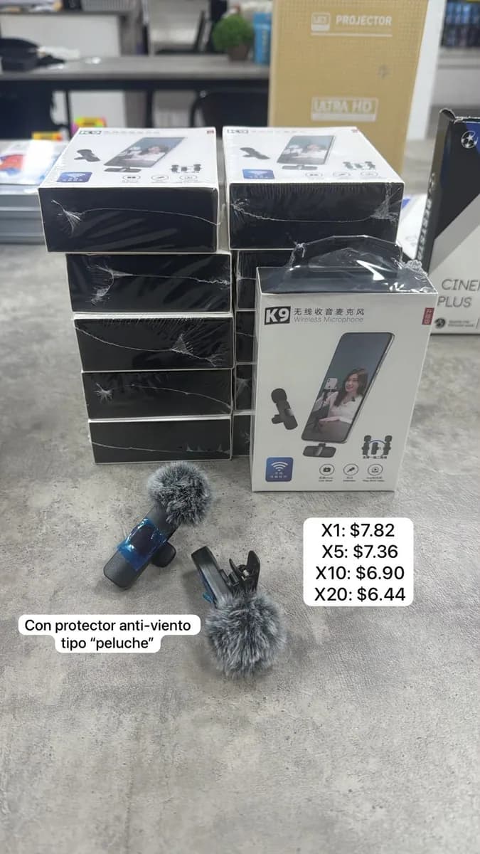 Micrófono k9 doble con peluche