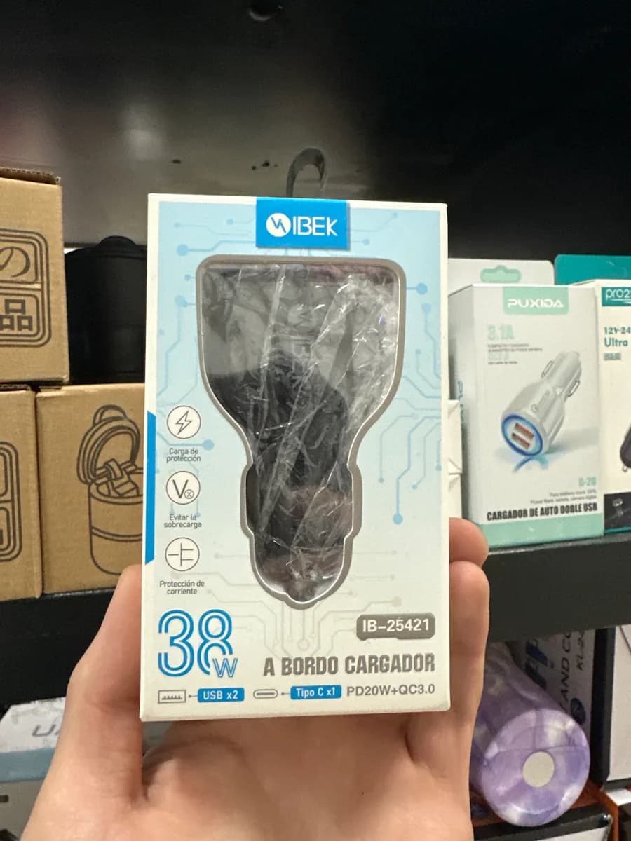 Cargador auto 38 W